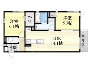 大阪府豊中市小曽根1丁目【アパート】の間取り