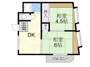 大阪府豊中市山ノ上町【マンション】の間取り
