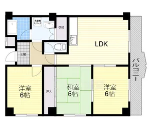 大阪府吹田市山田西1丁目【マンション】の間取り