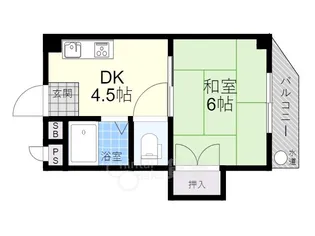 メゾンミキエン【4階】の間取り