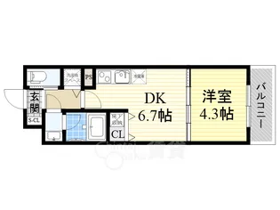 ガレリア大阪空港【3階】の間取り
