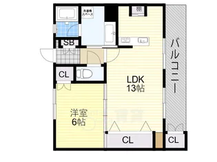 淀川ビル【4階】の間取り