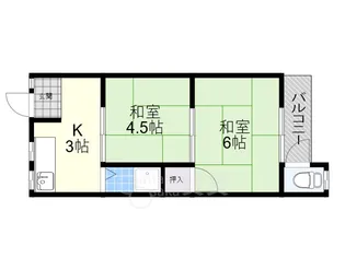大阪府豊中市服部寿町2丁目【アパート】の間取り