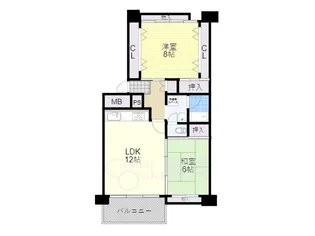 北緑丘第4住宅第18号棟【12階】の間取り
