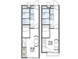 大阪府茨木市南春日丘5丁目【アパート】の間取り