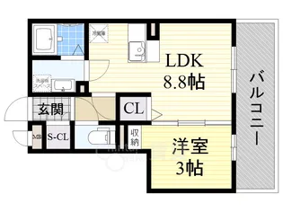ヴィラコンフォート箕面【2階】の間取り
