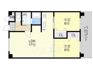 大阪府豊中市北条町4丁目【マンション】の間取り