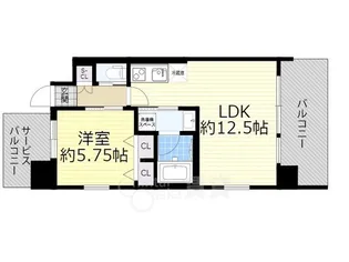 プレジオ豊中【8階】の間取り