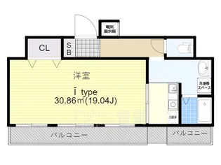 大阪府吹田市広芝町【マンション】の間取り