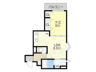 クリエオーレ箕輪【3階】の間取り