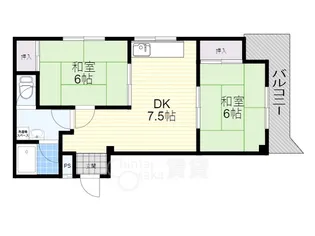 西川マンション【3階】の間取り