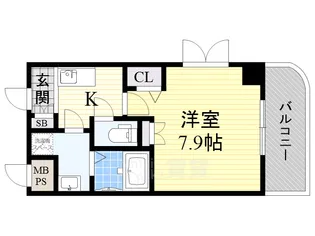 1Kの間取り画像