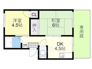 プレジール浜【1階】の間取り