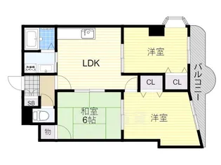 大阪府豊中市東豊中町5丁目【マンション】の間取り