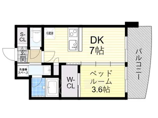 セレニテ江坂ルフレ【3階】の間取り