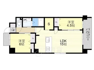 ブリエヴェール北桜塚【4階】の間取り