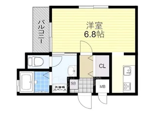 クレインビル小戸【1階】の間取り