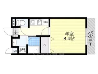 ロイヤルコート岡町【2階】の間取り