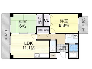 ベリオ豊島野【2階】の間取り