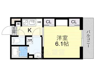 大阪府池田市神田1丁目【マンション】の間取り