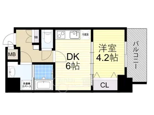S-RESIDENCE江坂【13階】の間取り