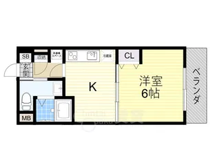 ドライバウム江坂【7階】の間取り