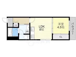 フィユフラッツ豊中末広町【1階】の間取り