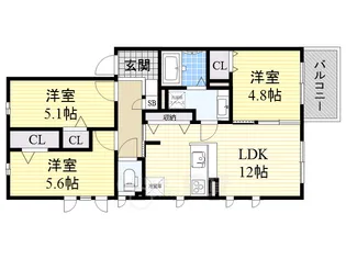 EMINENCE A棟【1階】の間取り