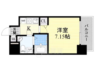 URBAN FLATS江坂【13階】の間取り