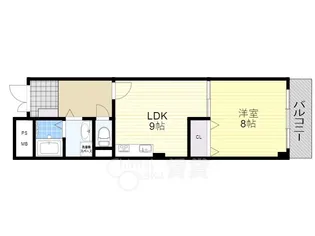 千里坂の木ハイツ【1階】の間取り