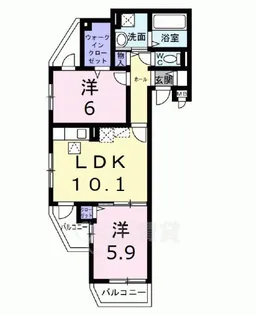 大阪府箕面市粟生新家2丁目【アパート】の間取り
