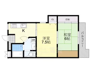 フェスタ待兼山【1階】の間取り
