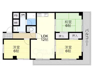 シャルム池田1号棟【3階】の間取り