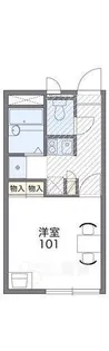 レオパレス豊中南【1階】の間取り
