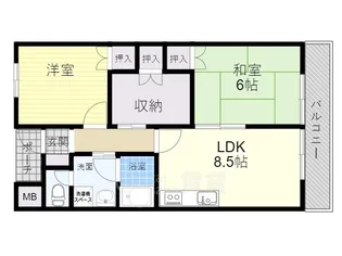 ハイツ竹田【3階】の間取り