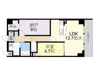 トリニティ豊中本町【4階】の間取り