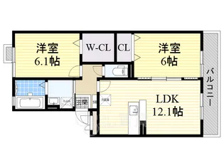 大阪府豊中市西泉丘1丁目【アパート】の間取り
