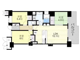 グランロジュマン豊中少路C棟【5階】の間取り