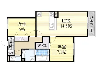 メルヴェイユ泉【3階】の間取り