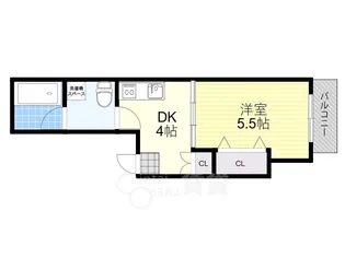 レイドール箕面【6階】の間取り