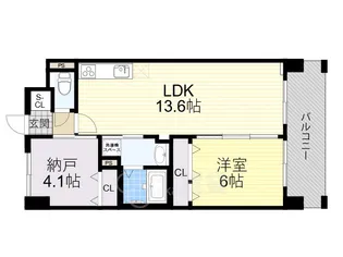 Luxe服部天神【1階】の間取り