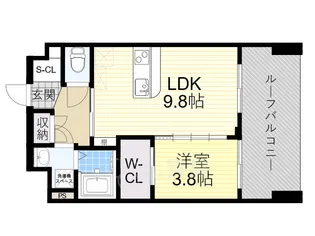 Luxe服部天神【6階】の間取り