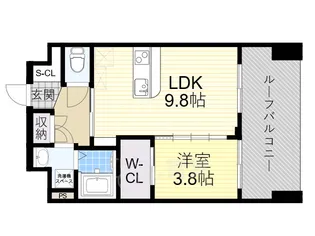 Luxe服部天神【6階】の間取り