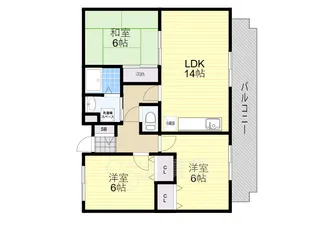 ベルクオーレ上池田【3階】の間取り