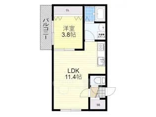Halu豊中【2階】の間取り