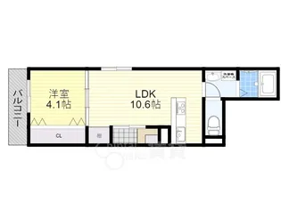 Halu豊中【2階】の間取り