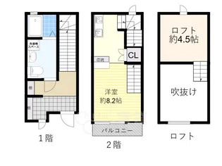 クラブメゾン川西中央【1階】の間取り