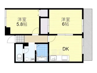 エスペランサ豊中【5階】の間取り