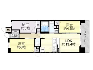 エスリード箕面船場阪大前【10階】の間取り