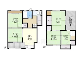 大阪府吹田市朝日町【一戸建】の間取り